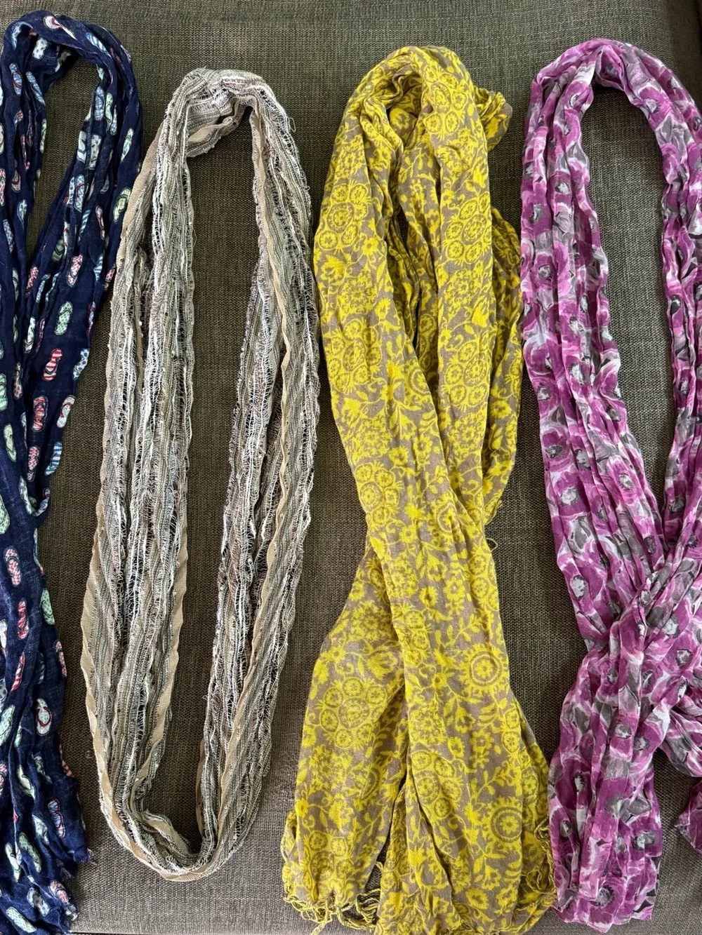 Four beautiful scarves